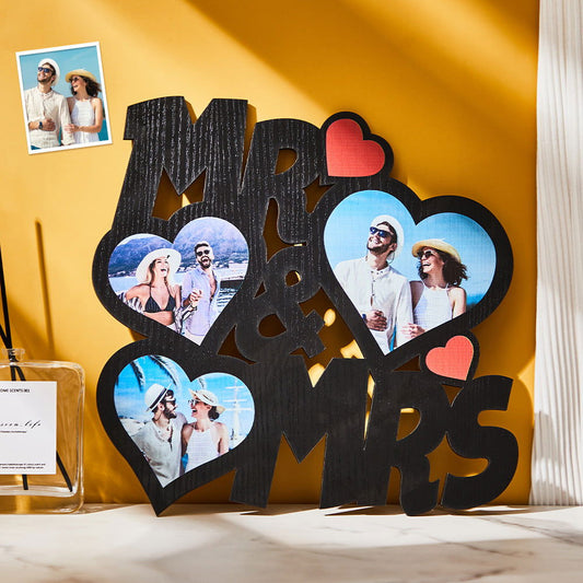 Custom Mr & Mrs Photo Frame Personalized Wall Decoration - DigiVirt