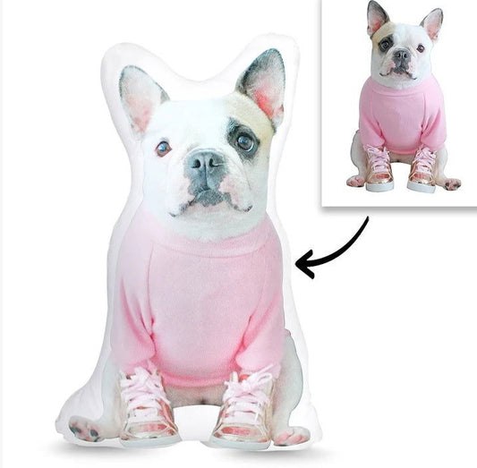 Custom Pet Photo Pillow, Custom Pet Face Pillow, 3D Portrait Pillow - DigiVirt