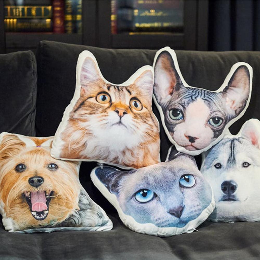 Custom Pet Pillow, Personalized Picture Pillow, Cat Shaped Pillow, Decorative Pillow, Pet Lover Gift, Home Decor - DigiVirt