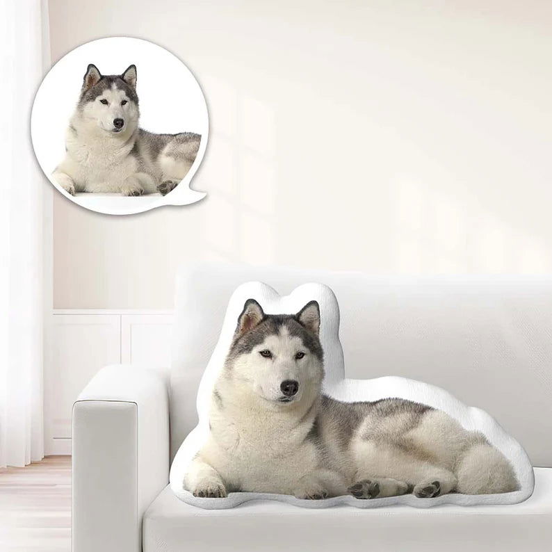 Custom Pet Pillow, Personalized Picture Pillow, Cat Shaped Pillow, Decorative Pillow, Pet Lover Gift, Home Decor - DigiVirt