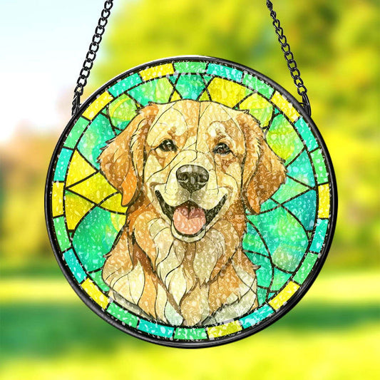 Custom Pet Stained Glass Suncatcher Pet Ornament Remembrance Gifts for Pet Lovers - DigiVirt
