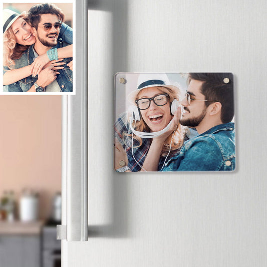 Custom Photo Acrylic Fridge Magnetic Frame Personalized Double-Sided Refrigerator Picture Frame - DigiVirt
