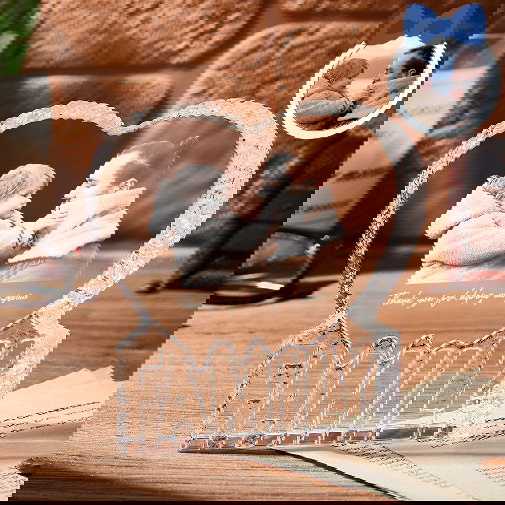 Custom Photo Crystal Sculpture Keepsake 3D Crystal Photo Heart Gift for Dad - DigiVirt