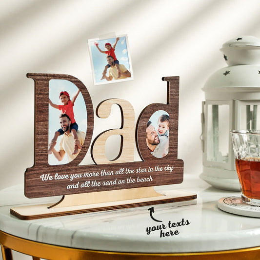 Custom Photo Engraved Ornaments Creative Father's Day Wooden Gifts - DigiVirt