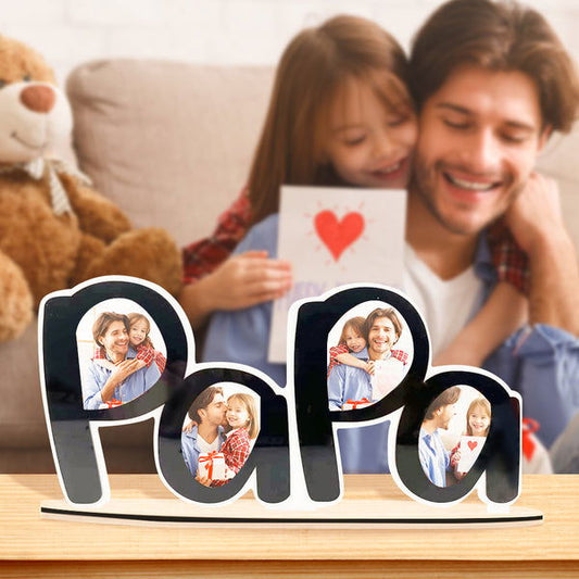 Custom Photo Frame Papa Photo Acrylic Desk Decoration Father's Day Gift - DigiVirt