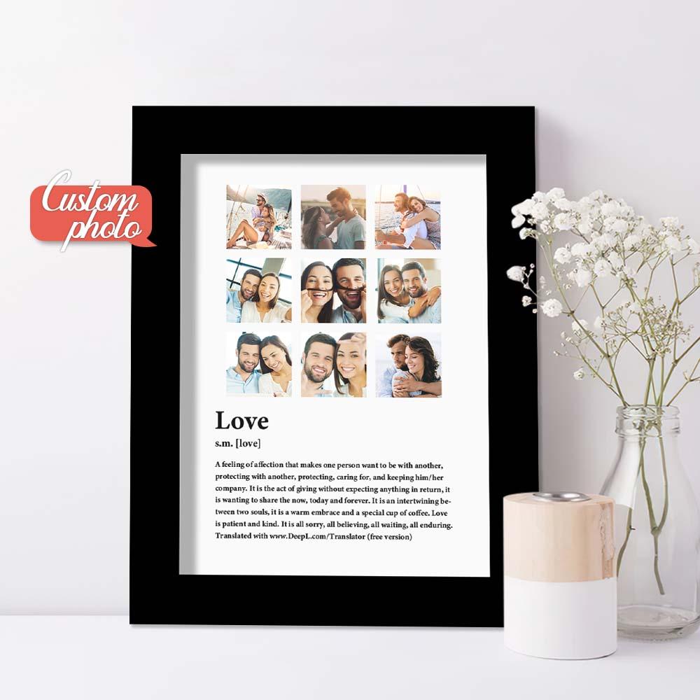 Custom Photo Home Decor Gift The Meaning of Love Photo Frame Anniversary Gift - DigiVirt