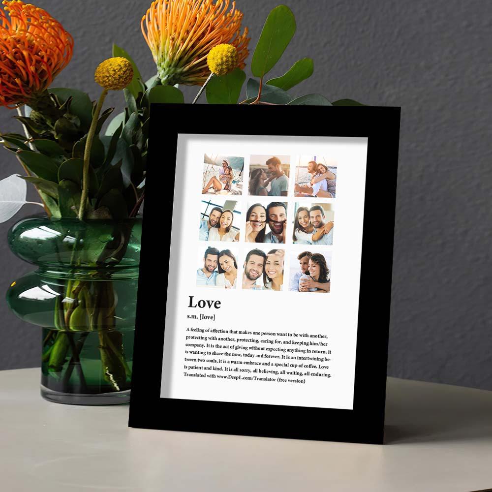 Custom Photo Home Decor Gift The Meaning of Love Photo Frame Anniversary Gift - DigiVirt