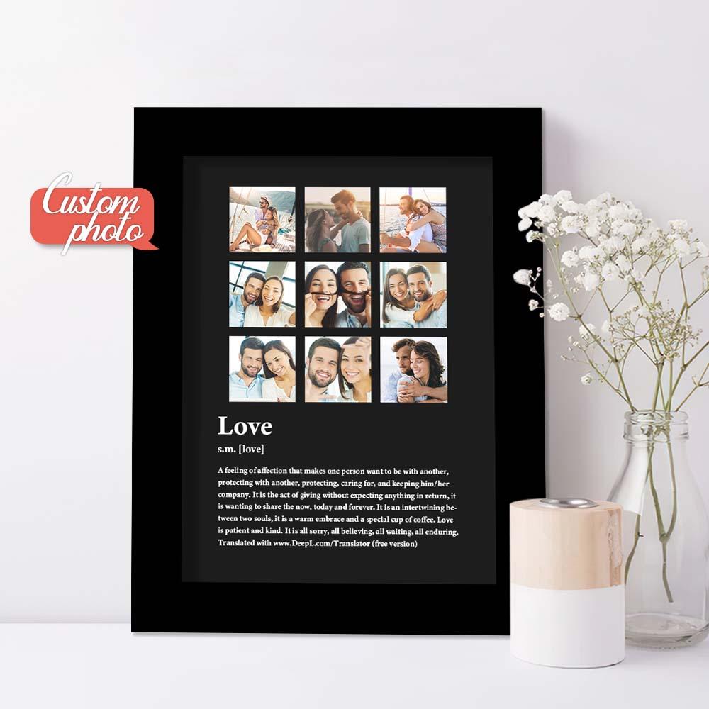 Custom Photo Home Decor Gift The Meaning of Love Photo Frame Anniversary Gift - DigiVirt