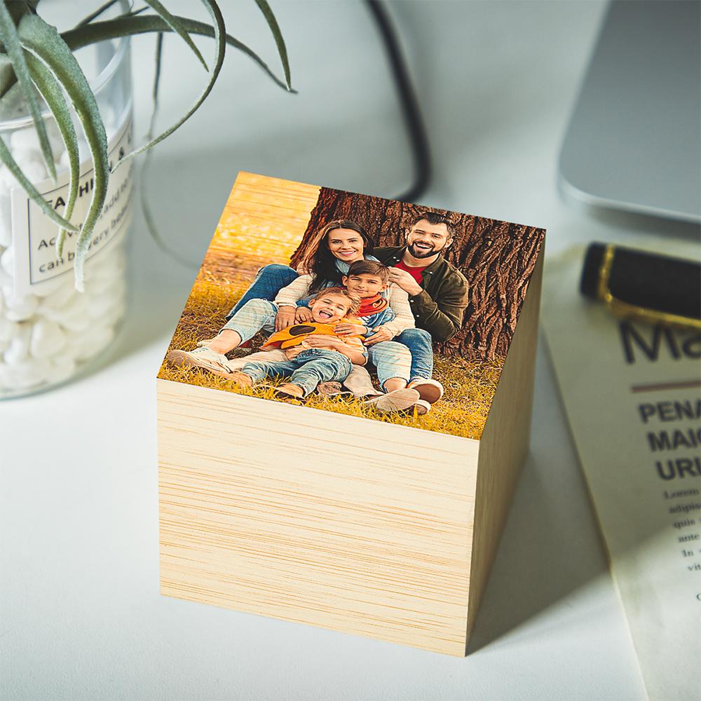 Custom Photo LED Digital Wooden Alarm Clock - DigiVirt