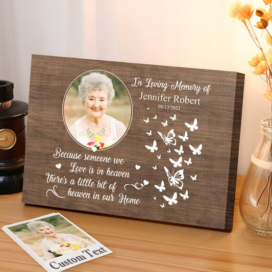 Custom Photo Memorial Frame with Name and Date In Loving Memory - DigiVirt