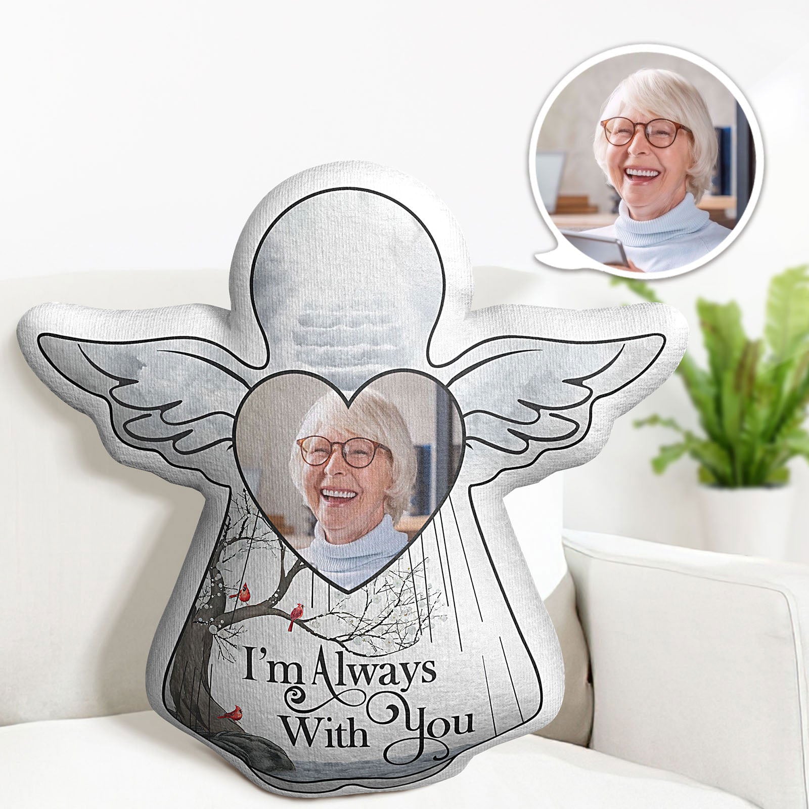 Custom Photo Pillow I'm Always With You Memorial Gift For Family Friends - DigiVirt