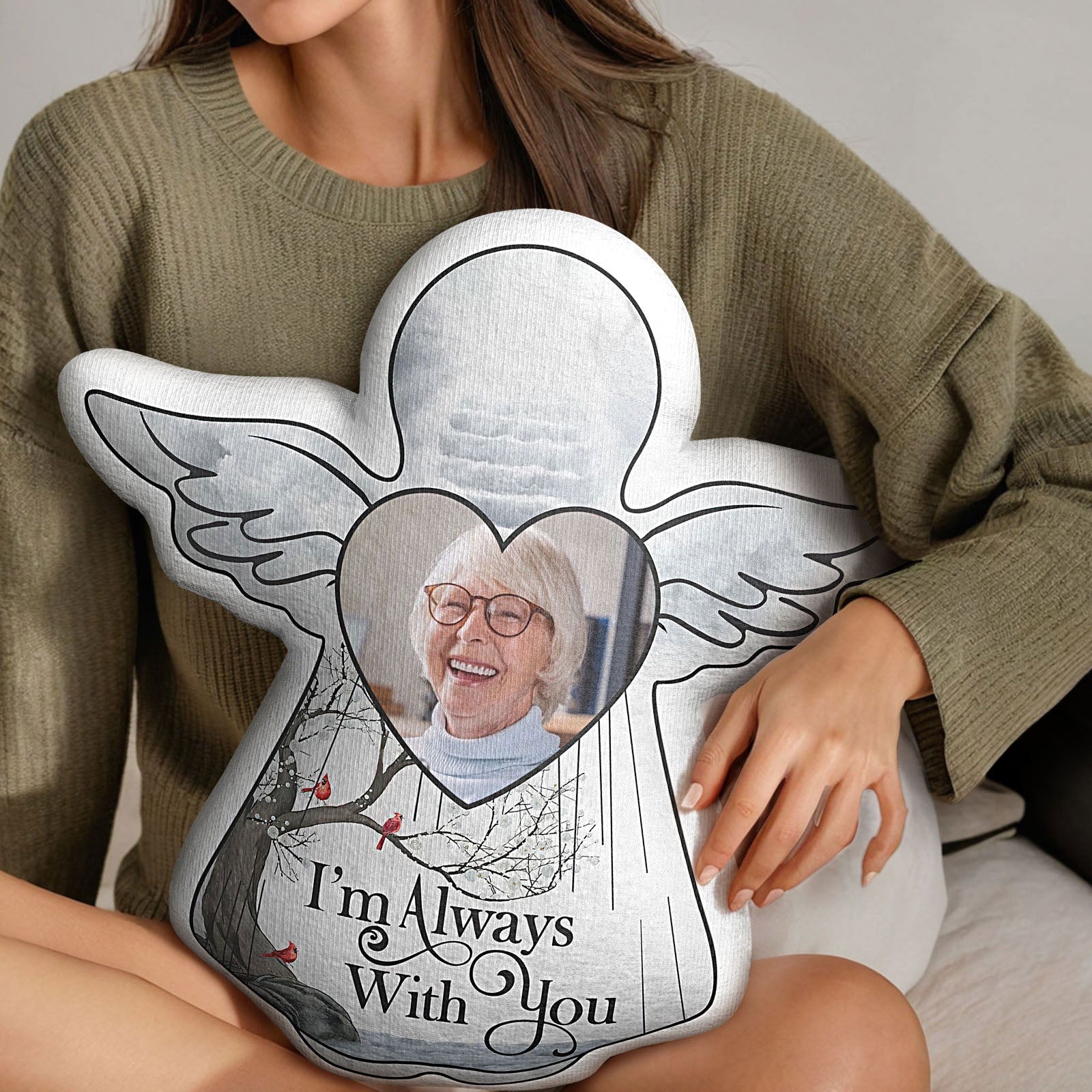 Custom Photo Pillow I'm Always With You Memorial Gift For Family Friends - DigiVirt