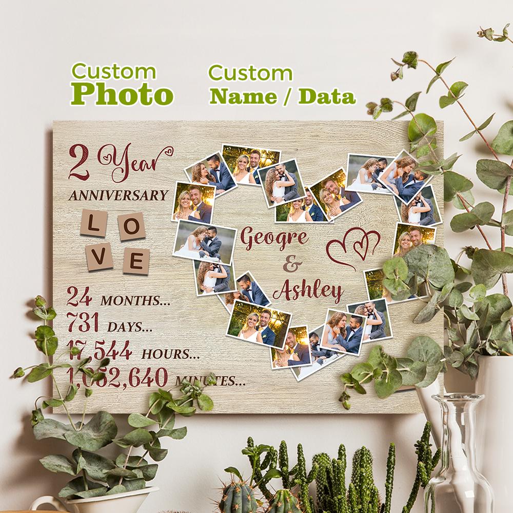 Custom Photo Text Wall Decor Anniversary Gifts - DigiVirt