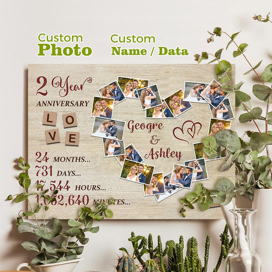 Custom Photo Text Wall Decor Anniversary Gifts - DigiVirt
