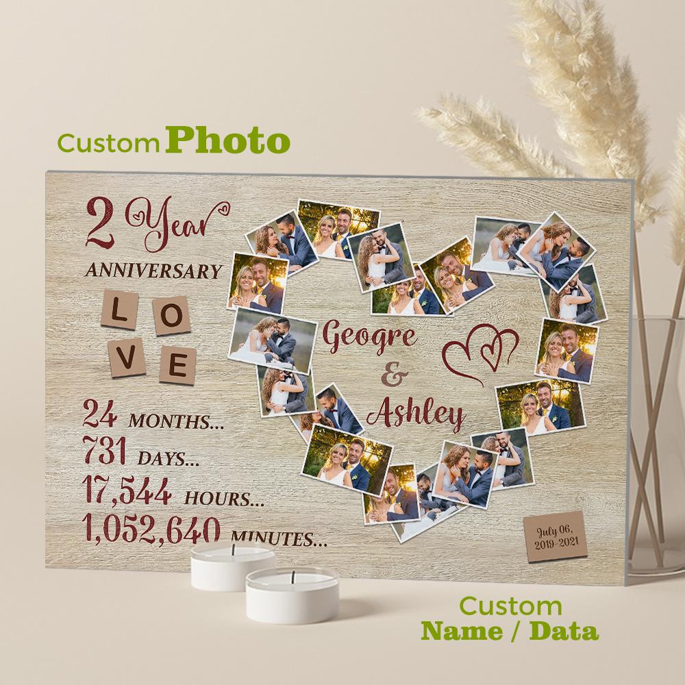 Custom Photo Text Wall Decor Anniversary Gifts - DigiVirt