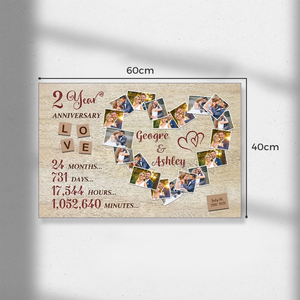 Custom Photo Text Wall Decor Anniversary Gifts - DigiVirt