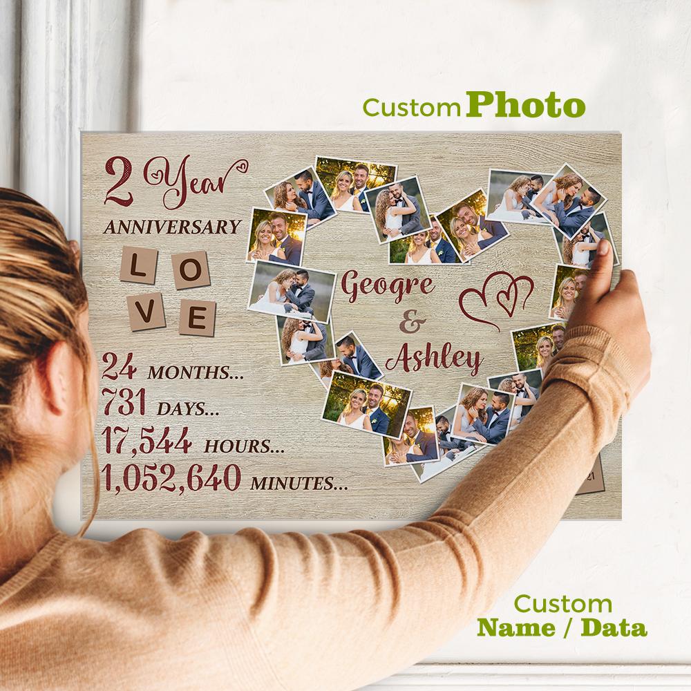 Custom Photo Text Wall Decor Anniversary Gifts - DigiVirt