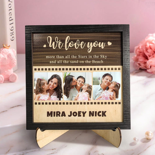 Custom Photo Wooden Ornament Film Photo Plaque Unique Gift for Mom - DigiVirt