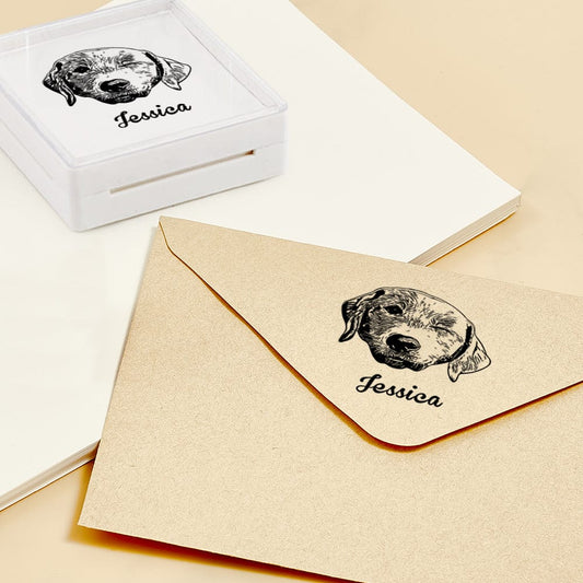 Custom Portrait Stamps Personalized Funny Pet Stamp Gift for Him and Her - DigiVirt