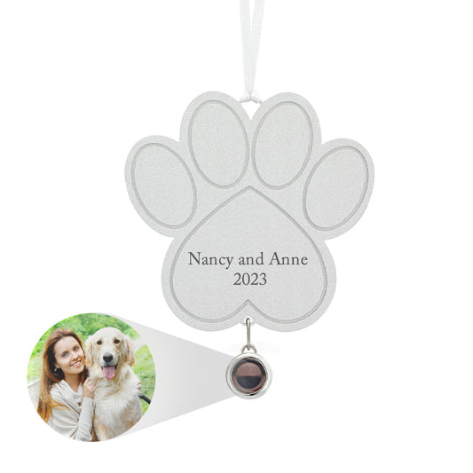 Custom Projection Ornament Personalized Photo Paw Ornament Gifts for Pet Lovers - DigiVirt