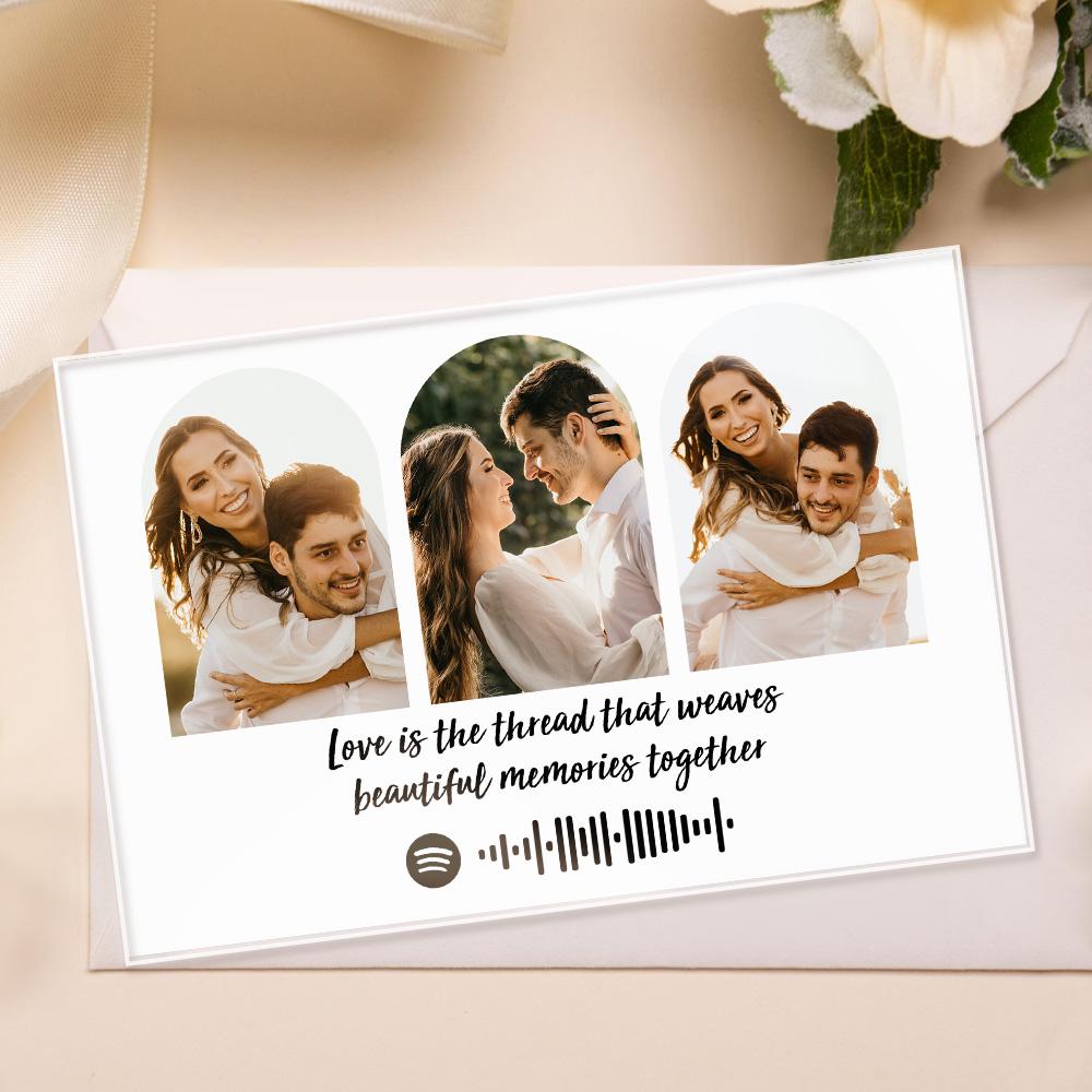 Custom Spotify Plaque Custom Three Photo Spotify Frame Anniversary Gift - DigiVirt