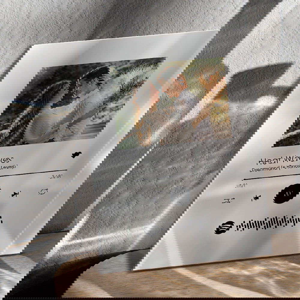 Custom Spotify Plaque Scannable Music Photo White Plaque - DigiVirt