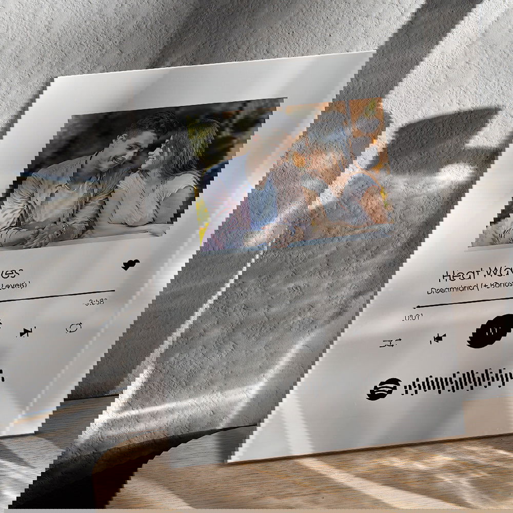 Custom Spotify Plaque Scannable Music Photo White Plaque - DigiVirt