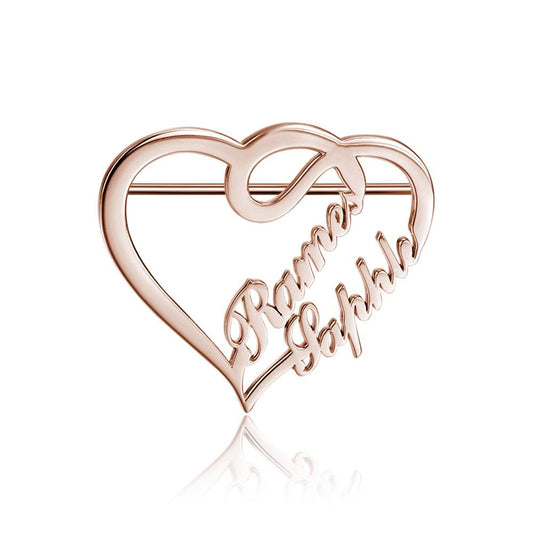 Custom Stainless Steel Name Brooch Personalized Nameplate Lapel Pin For Women - DigiVirt