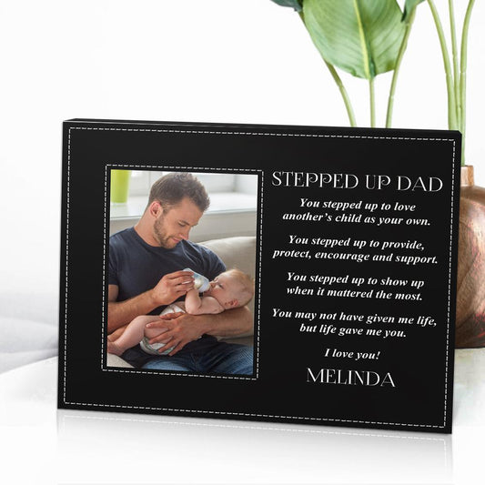 Custom Stepped Up Dad Picture Frame Father's Day Gift for Dad - DigiVirt