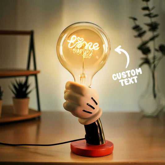 Custom Text Vintage Edison Led Filament Modeling Lamp Soft Light Bulbs Decorative Warm Yellow Light Led - DigiVirt