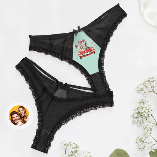 Custom Wedding Face Underwear Custom Lace Thong Wedding Gifts - DigiVirt