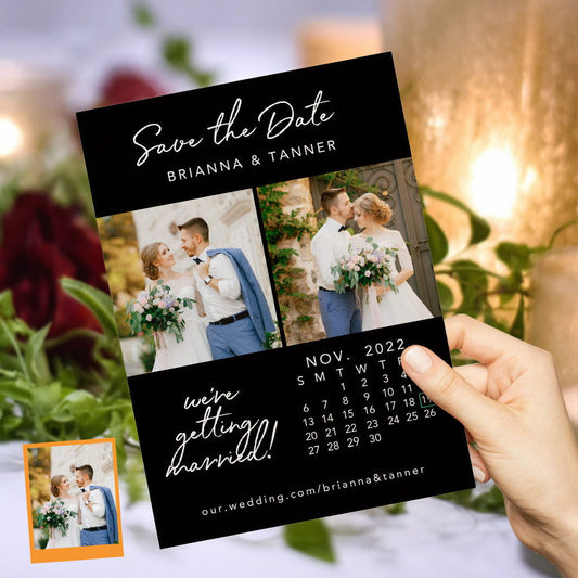 Custom Wedding Invitations Save the Date Personalized Calendar Cards - DigiVirt