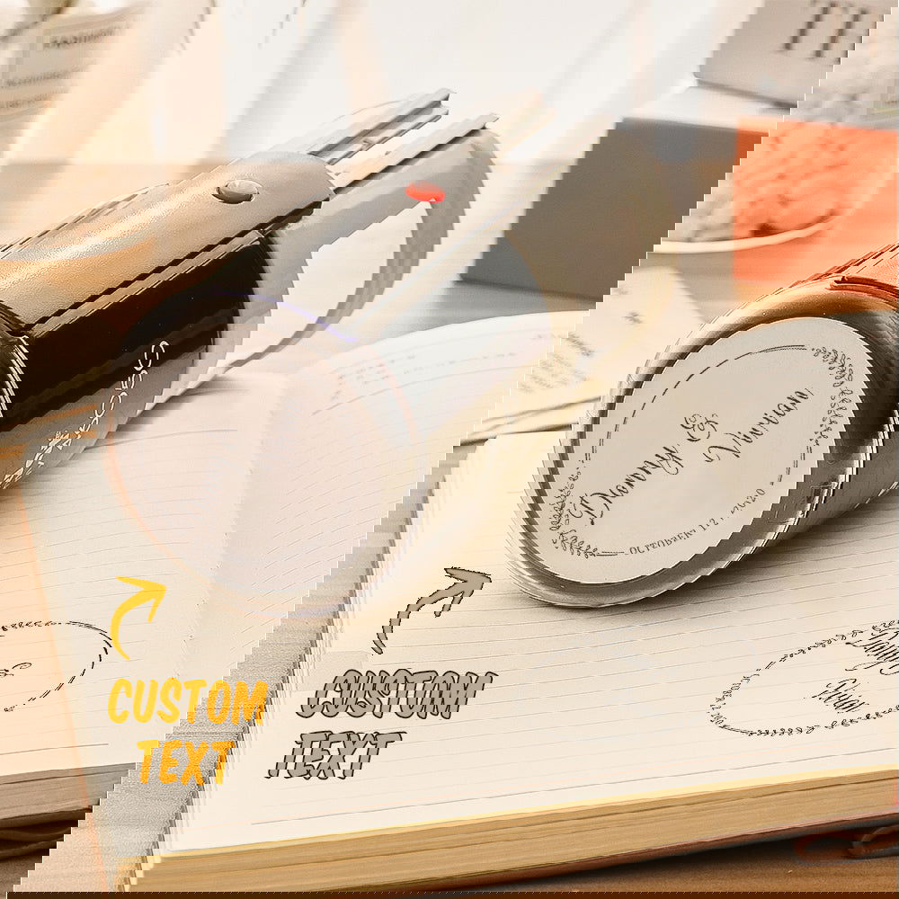 Custom Wedding Stamp Self Inking Stamp Wedding Gifts 5 Colors - DigiVirt