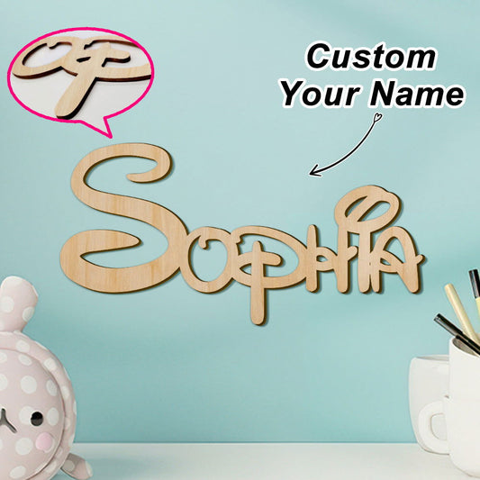 Custom Wooden Name Sign Baby Name Letters Wall Decor - DigiVirt