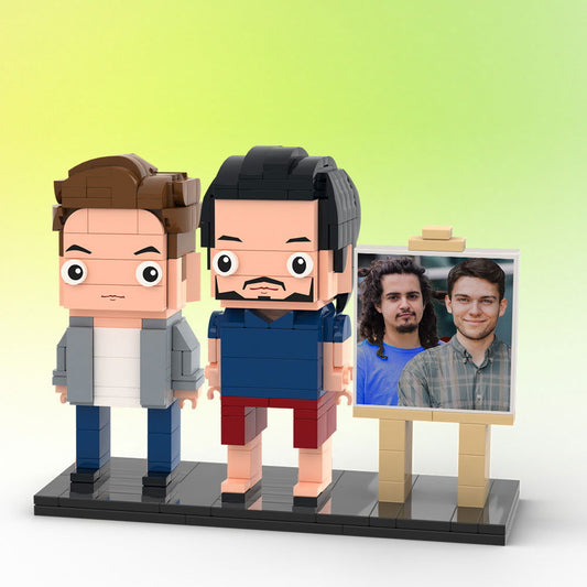 Customizable 2 People Photo Frame Custom Brick Figures Small Particle Block - DigiVirt