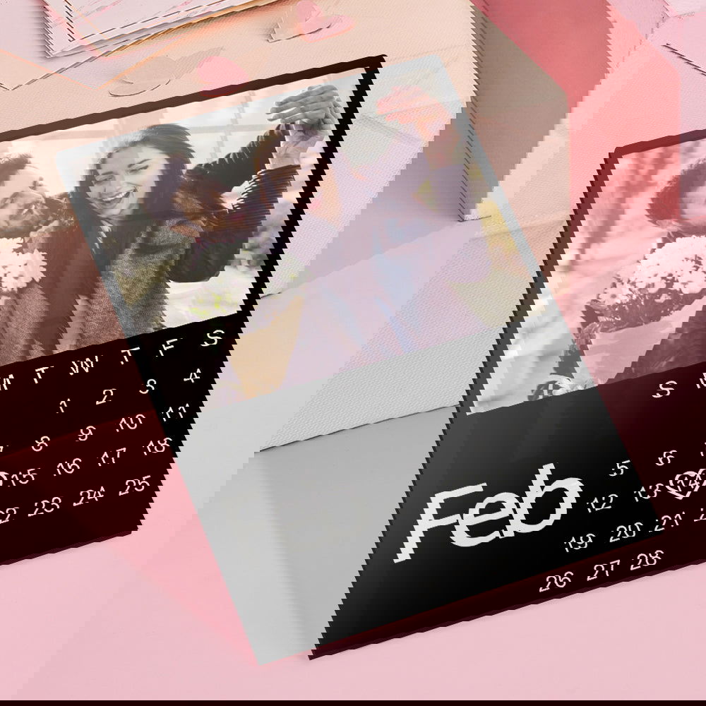 Customizable Calendar Plaque With Photo Personalized Photo Anniversary Gift - DigiVirt