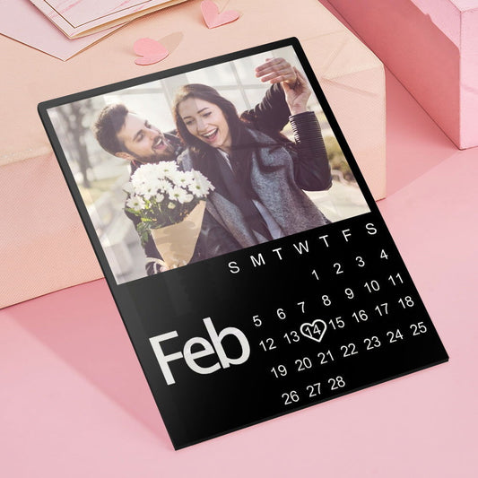Customizable Calendar Plaque With Photo Personalized Photo Anniversary Gift - DigiVirt
