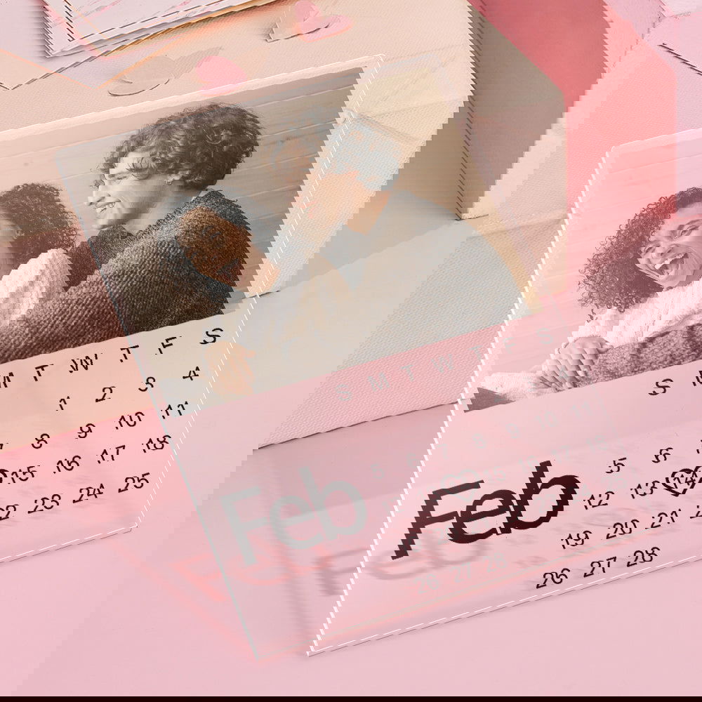 Customizable Calendar Plaque With Photo Personalized Photo Anniversary Gift - DigiVirt