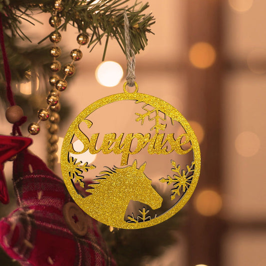 Customized Christmas Tree Ornament Hanging Decoration with Horse - DigiVirt