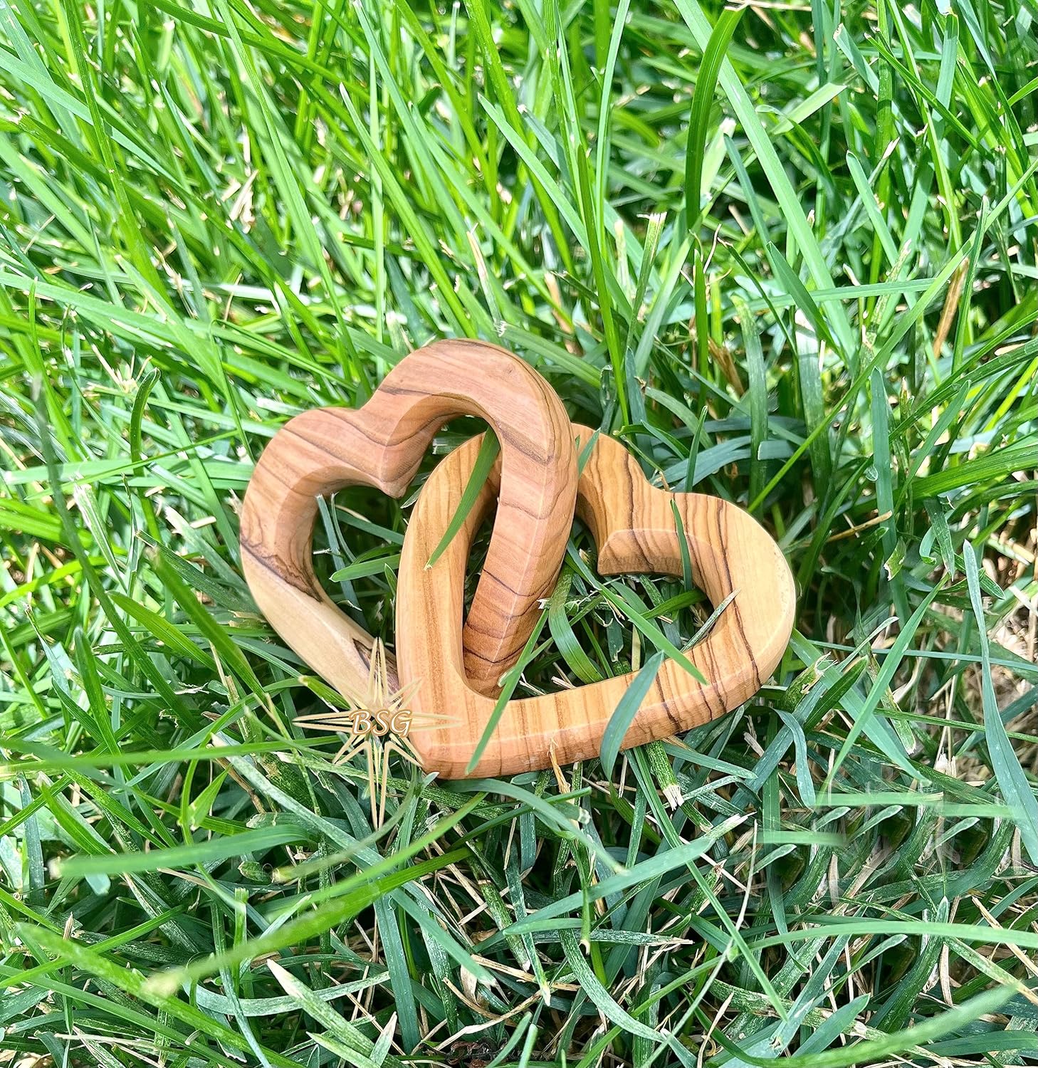 Customized Gifts, Olive Wood Hearts, Personalized Valentines Day Gift, Together Forever, Unique Cute for Engagement, 5th Anniversary, Wedding, wooden interlocking hearts for her, him, wife, husband - DigiVirt