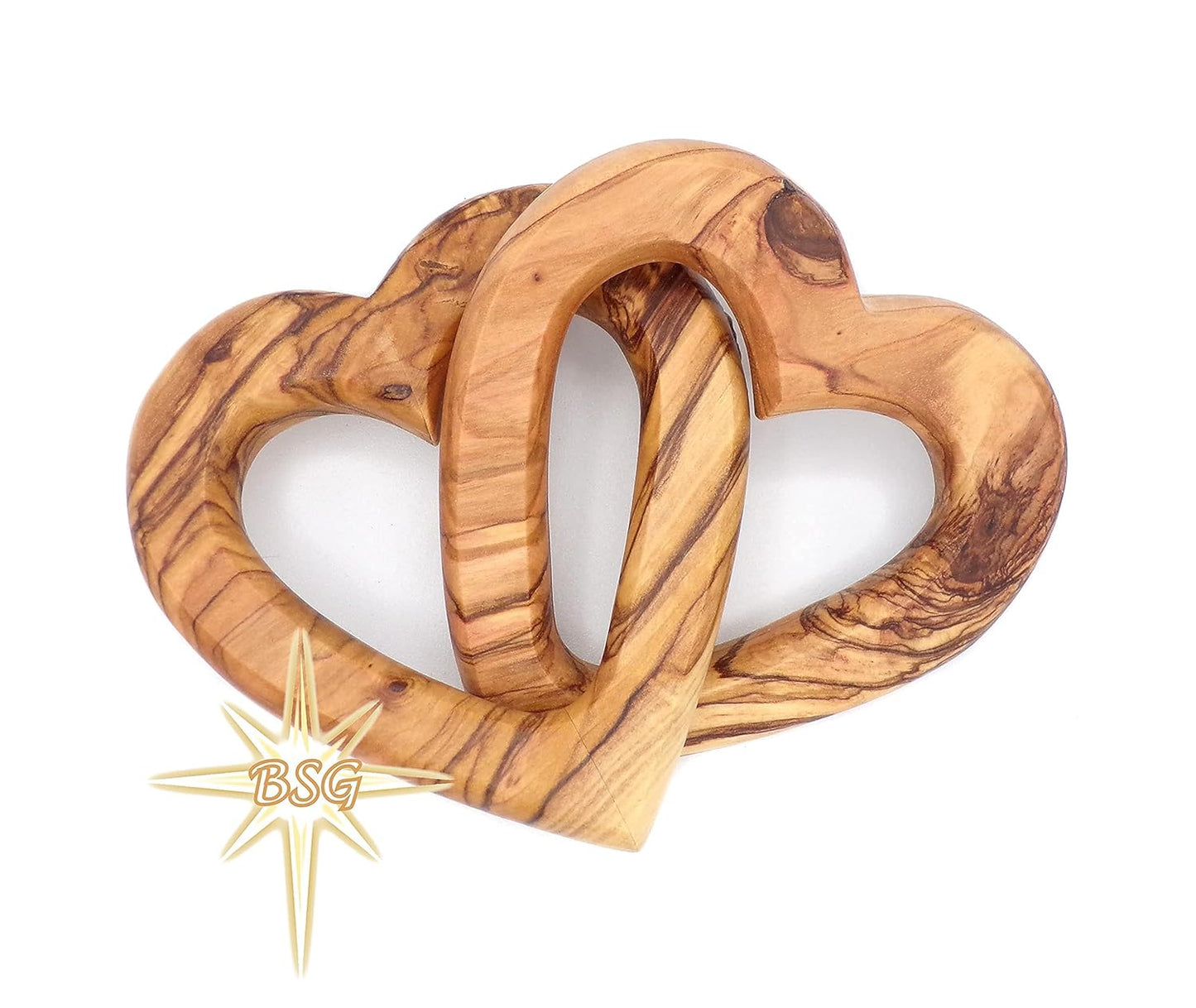 Customized Gifts, Olive Wood Hearts, Personalized Valentines Day Gift, Together Forever, Unique Cute for Engagement, 5th Anniversary, Wedding, wooden interlocking hearts for her, him, wife, husband - DigiVirt