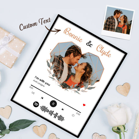 Customized Heart-Shaped Ornaments with Photo Custom Spotify Special Gifts for Lover - DigiVirt
