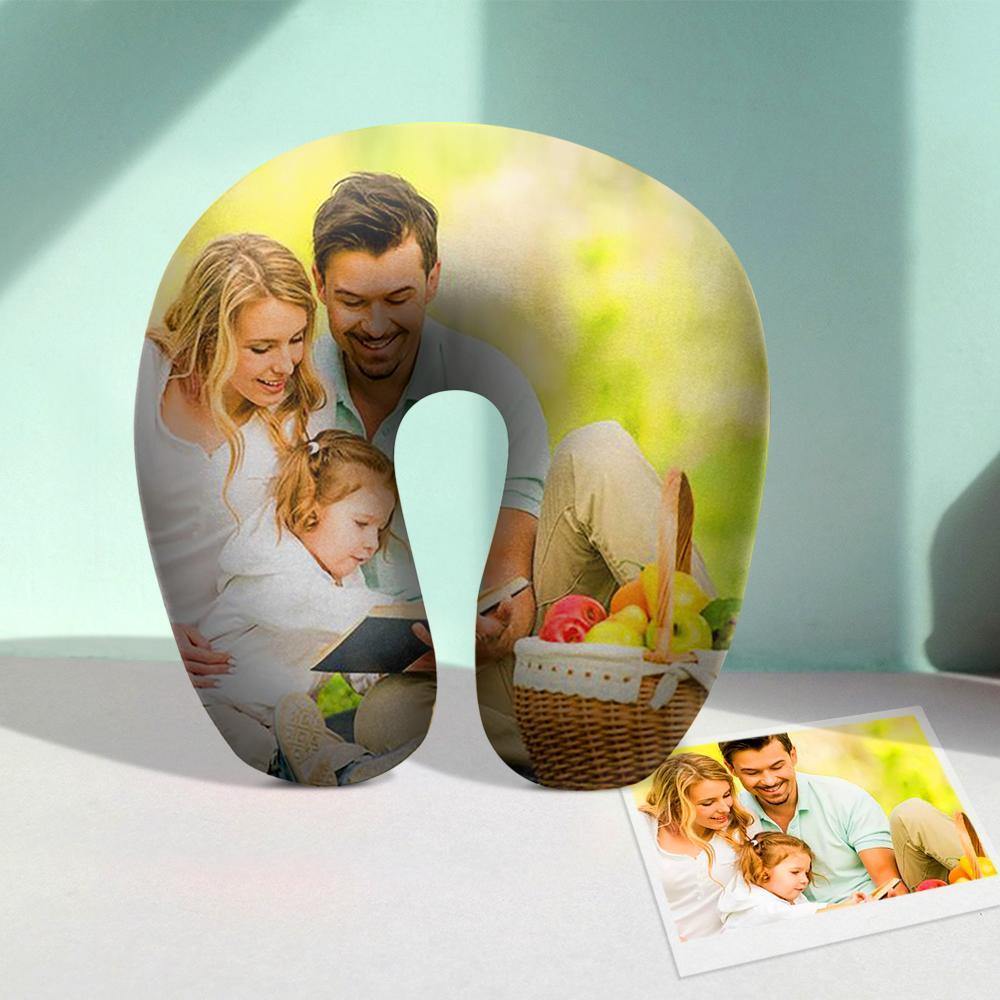 Customized Photo U-Shaped Travel Neck Pillow Comfortable Nursing Pillow - DigiVirt