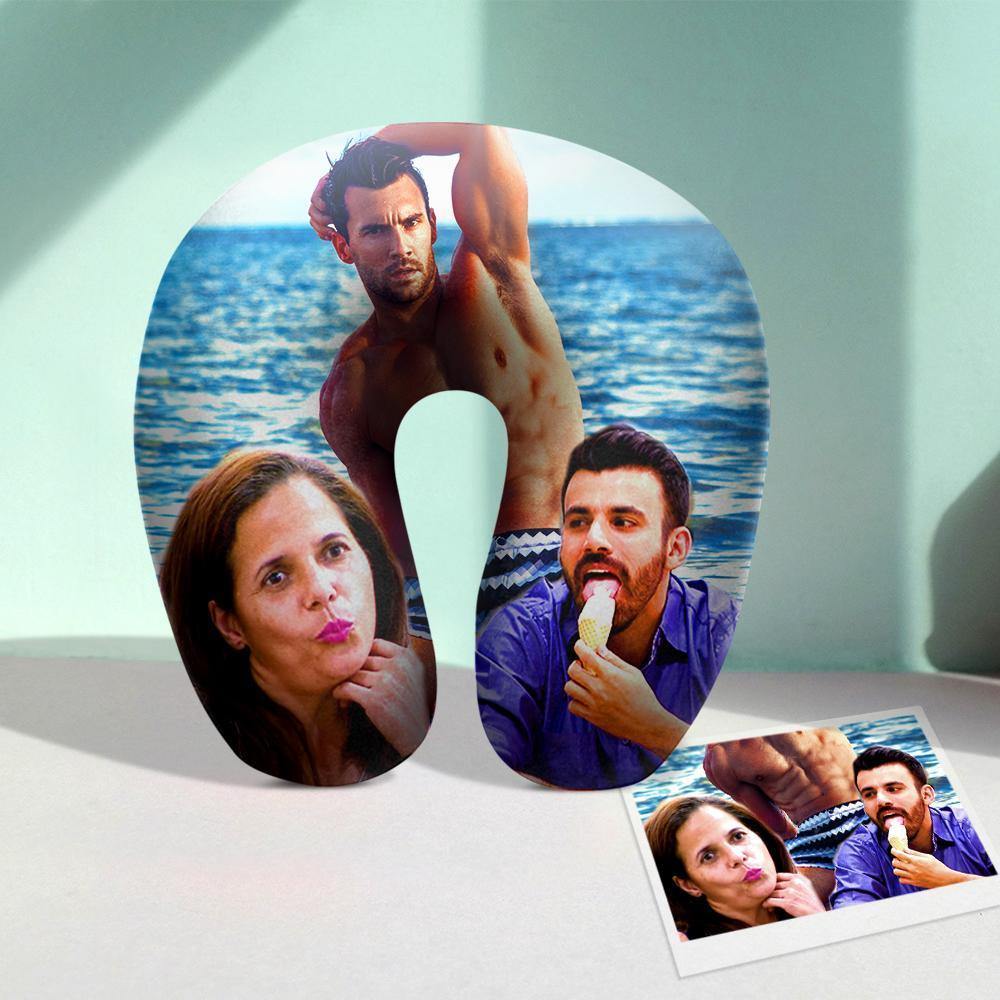 Customized Photo U-Shaped Travel Neck Pillow Comfortable Nursing Pillow - DigiVirt