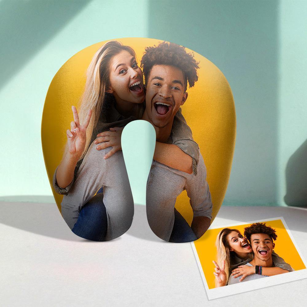 Customized Photo U-Shaped Travel Neck Pillow Comfortable Nursing Pillow - DigiVirt
