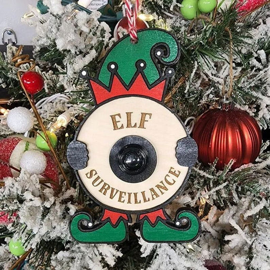 Elf Santa Clause Surveillance Ornament Christmas Elf Ornament St. Clause Cam Pendant Christmas decorations - DigiVirt