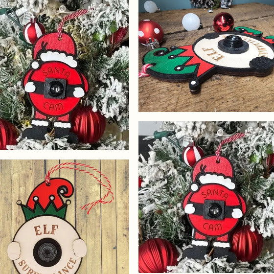 Elf Santa Clause Surveillance Ornament Christmas Elf Ornament St. Clause Cam Pendant Christmas decorations - DigiVirt