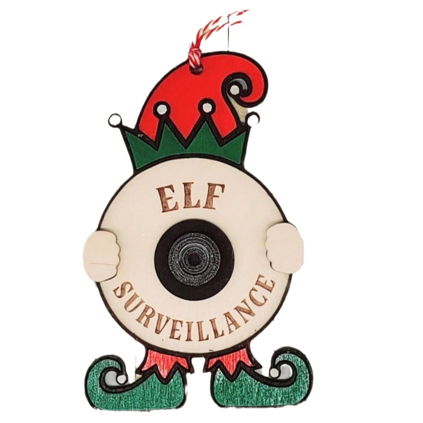 Elf Santa Clause Surveillance Ornament Christmas Elf Ornament St. Clause Cam Pendant Christmas decorations - DigiVirt
