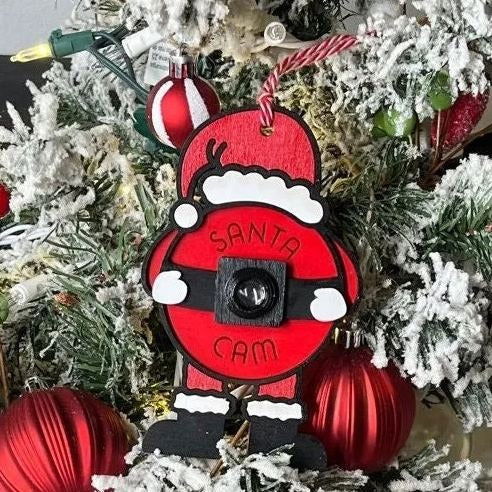 Elf Santa Clause Surveillance Ornament Christmas Elf Ornament St. Clause Cam Pendant Christmas decorations - DigiVirt