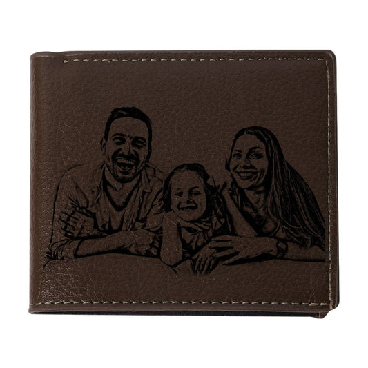 Father's Day Gifts Personalised Photo Wallets Custom Text Mens Wallet For Men - DigiVirt